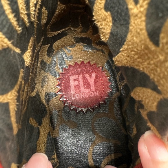 Fly London Yama Platform Wedge Ankle Boots Red Suede Leather Size EU 37 - Picture 8 of 12